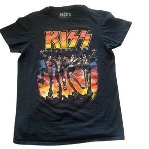 KISS Destroyer Band Graphic Tee - Womens Size Small - Black